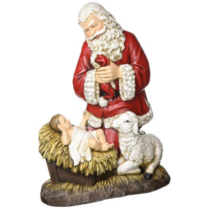 Roman Josephs Studio Slim Profile Kneeling Santa Figurine 24Inch