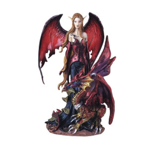 George S Chen Imports Fairy Collection Pixie With Dragon Fantasy Figurine Figure Decoration Ssg91277