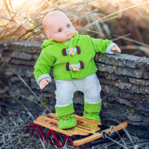 The Queens Treasures 15 Inch Doll Clothes Designed For Use With Bitty Baby Dolls Green Cream Overalls Shirt Jacket Shoes