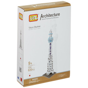 Loz Micro Blocks 9366 Tokyo Skytree Model Small Building Block Set Nanoblock Compatible 650 Pcs