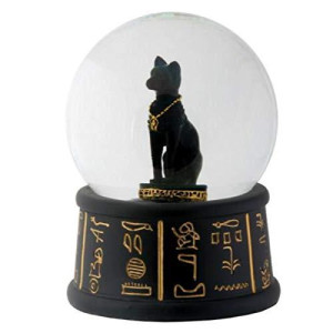 Ytc 35 Inch Cold Cast Resin Egyptian Bastet Water Snow Globe Figurine