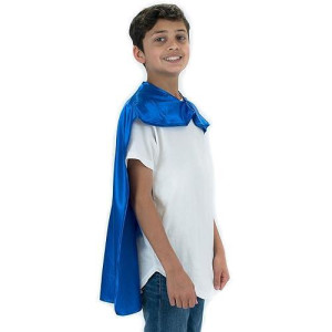 Everfan Royal Blue Polyester Satin Superhero Cape - Kids