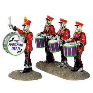 Lemax 32101 Drum Corpse Spooky Town Figure Set Of 2 Halloween Decor Figurine