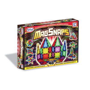 Magsnaps Magnetic Construction Set With 48 Pieces Stem Learning Toy