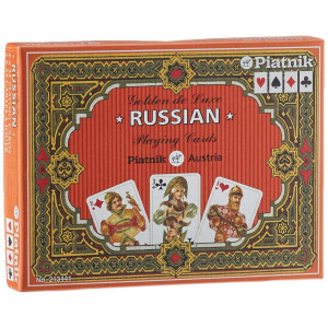 Piatnik 2134 Golden Russian Card Game 2 X 55Piece