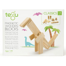 14 Piece Tegu Magnetic Wooden Block Set Natural