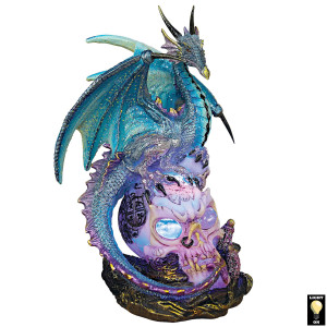 Design Toscano Qs91653 Dragon Assassin On Skull Gothic Decor Statue Figurine 7 Inch Full Color