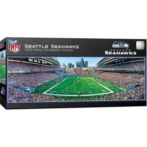 Master Pieces Nfl Seattle Seahawks Stadium Panoramic Jigsaw Puzzle 1000 Pieces 13 X 39 91431