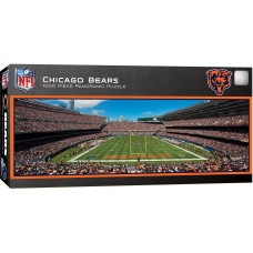 Masterpieces 1000 Piece Sports Jigsaw Puzzle Nfl Chicago Bears Endzone View Panoramic 13X39