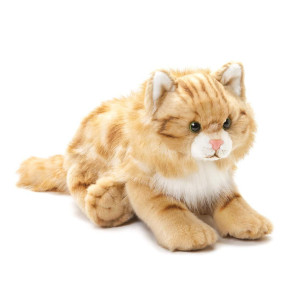 Demdaco Large Maine Coon Cat Striped Ginger Childrens Plush Stuffed Animal Toy