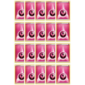 20 Basic Fairy Energy (Pink) Pokemon Cards (Xy Series, Unnumbered)