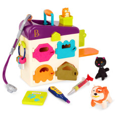 B Toys Toy Vet Set For Toddlers Kids Pet Care Set Pretend Play Set Vet Clinic Tools Plush Toys 2 Years Pet Vet