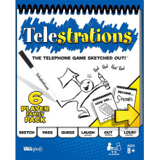 Usaopoly Telestrations Original 6 Player Family Board Game A Fun Family Game For Kids And Adults Family Game Night Just Go