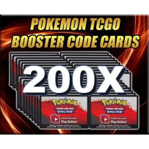 200 Booster Pack Code Pokemon Card Lot Online Game Ptcgo