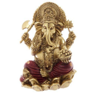 Puckator Gold And Red Ganesh Statue 16Cm