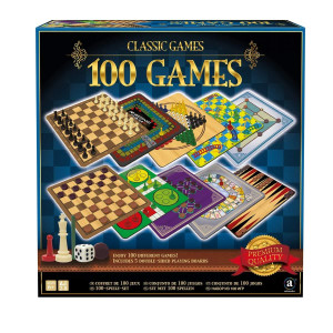 Merchant Ambassador Classic Games Enjoy 100 Different Games Includes 5 Doublesided Playing Boards Fun For Children And Adul