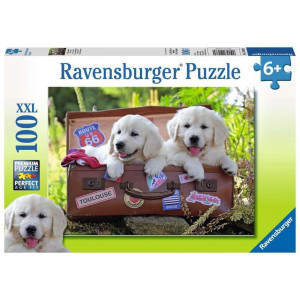 Ravensburger Traveling Pups 100 Piece Jigsaw Puzzle For Kids Every Piece Is Unique Pieces Fit Together Perfectly