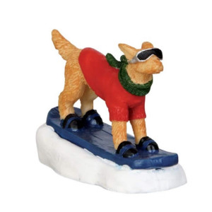 Lemax Village Collection Snowboarding Dog 42222