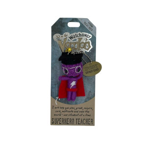 Watchover Voodoo 3Inch Superhero Teacher Handcrafted Gift To Bring Good Luck And Positivity Everywhere You Go