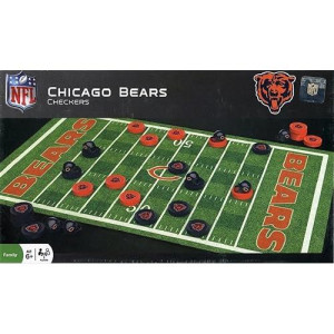 Masterpieces Family Game - Nfl Chicago Bears Checkers - Officially Licensed Board Game For Kids & Adults 13" X 21"