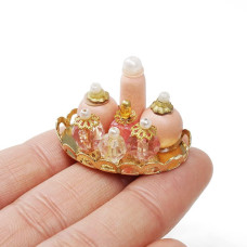 Odoria 112 Miniature Perfume Tray Dollhouse Decoration Accessories Pink