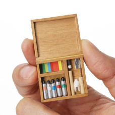 Odoria 112 Miniature Paint Box Dollhouse Decoration Accessories