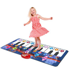 Piano Mat For Kids 10 Selectable Sounds Play Record Playback Demomode Heavy Duty Material