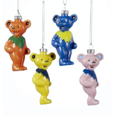 Grateful Dead Dancing Bears Ornaments 4Pack