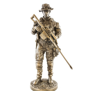 Ytc Sniper 13 Bronzed Resin Military Statue 8088 Modern Era Sniper 50 Cal Barrett M82