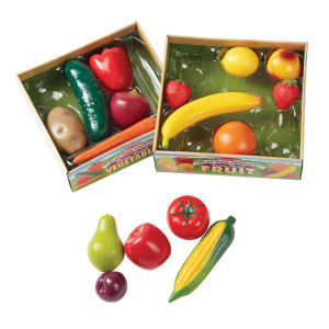 Melissa Doug Playtime Produce Fruit 9 Pcs And Vegetables 7 Pcs Realistic Play Foodorange