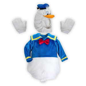 Disney Store Donald Duck Plush Halloween Costume Size 1824 Months 2T 2 Years Blue