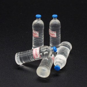 Odoria 112 Miniature Plastic Water Bottles 5Pcs Dollhouse Decoration Accessories