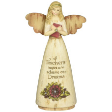 Pavilion Gift Company 03013 Teacher Angel Figurine 6Inch Beige