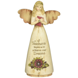 Pavilion Gift Company 03013 Teacher Angel Figurine 6Inch Beige