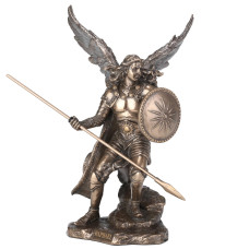 Unicorn Studio 9 12 Inch Archangel Raphael Cold Cast Resin Antique Bronze Finish Statue