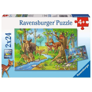 Ravensburger Cute Forest Animals Jigsaw Puzzle 2 X 24 Piece