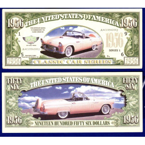 American Art Classics 1956 Thunderbird Tbird Novelty Money Bills Pack Of 10