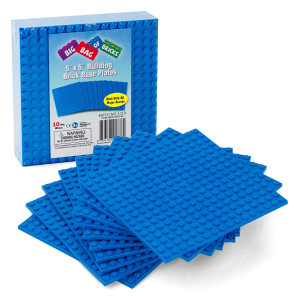 Scs Direct Brick Building Blocks Blue Stackable Baseplates 5X510Pcs Build Multilevels Compatible With Tight Fit With A