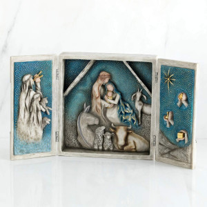 Willow Tree Starry Night Nativity Sculpted Handpainted Nativity Triptych