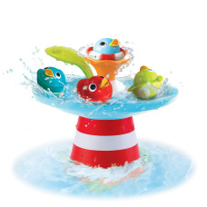 Yookidoo Bath Toy Musical Duck Race With Auto Fountain Water Pump And 4 Racing Ducks