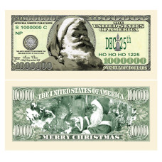 American Art Classics Santa Claus Million Dollar Bill Pack Of 25 Limited Edition Collectible Novelty Dollar Bill Best St