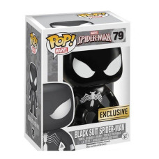 Funko Spiderman Pop Marvel Black Suit Spiderman Exclusive Vinyl Bobble Head 79