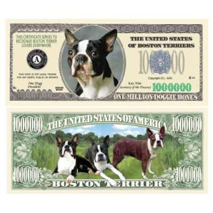 American Art Classics Boston Terrier Million Dollar Bill Pack Of 5 Best Gift For Lovers Of Boston Terriers