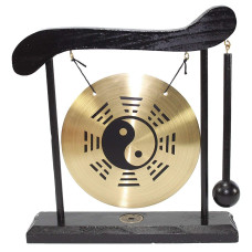 Zen Table Gong Taiji Symbol Feng Shui Meditation Desk Bell Home Decor Housewarming Congratulatory Blessing Gift