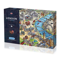 London Landmarks 1000 Piece Jigsaw Puzzle Sustainable Puzzle For Adults Premium 100 Recycled Board Great Gift For Adults