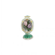 Cosmos Gifts 96207 Fine Elegant Porcelain Tulip Flowers In Egg Shape Dome Figurine 434 H