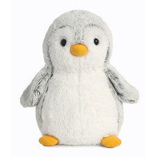 Aurora Playful Pompom Penguin Stuffed Animal Vibrant Companions Endless Fun Gray 9 Inches