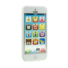 Cooplay White Smart Phone Toy Music Lullaby Yphone Song Touch Screen Usb Recharable Cell Phone Learning English Mobile For Toddl