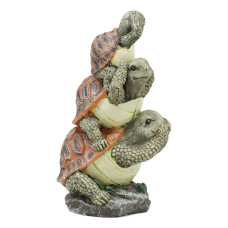 Gifts Decor Ebros Whimsical Acrobatic See Hear Speak No Evil Turtles Totem Statue Stacked Wise No Evils Sea Turtles Figurine A