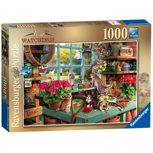 Ravensburger Is He Watching 1000 Pieces Jigsaw Puzzle For Adults And Kids Age 12 Years Up Cats Kittens